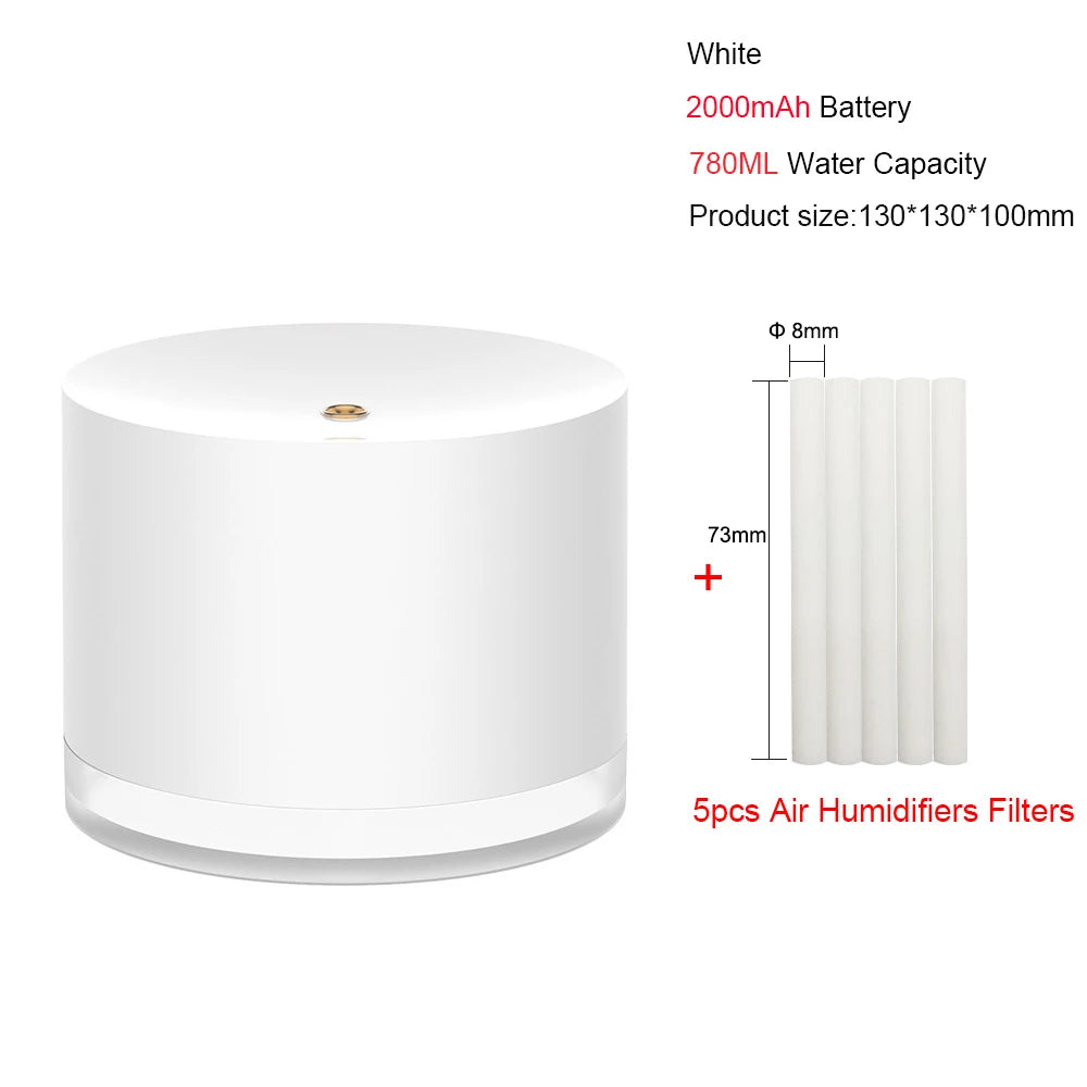 Portable Rechargeable Cool-Mist Humidifier