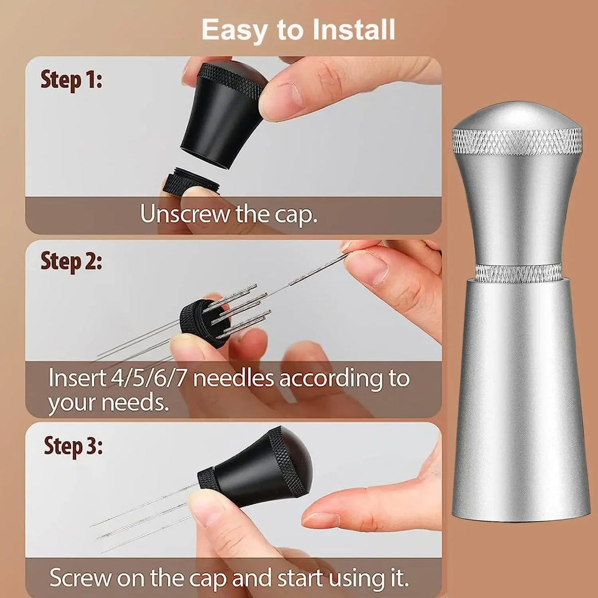 7-Needle Espresso Distribution Tool