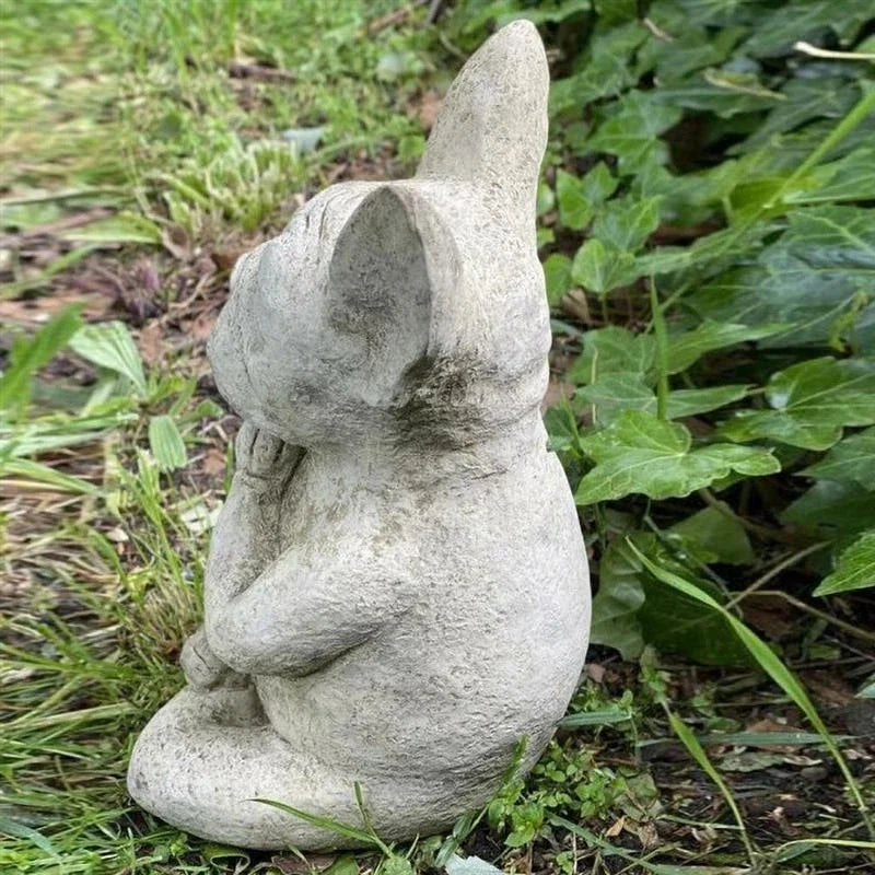 Meditating Dog Resin Statue