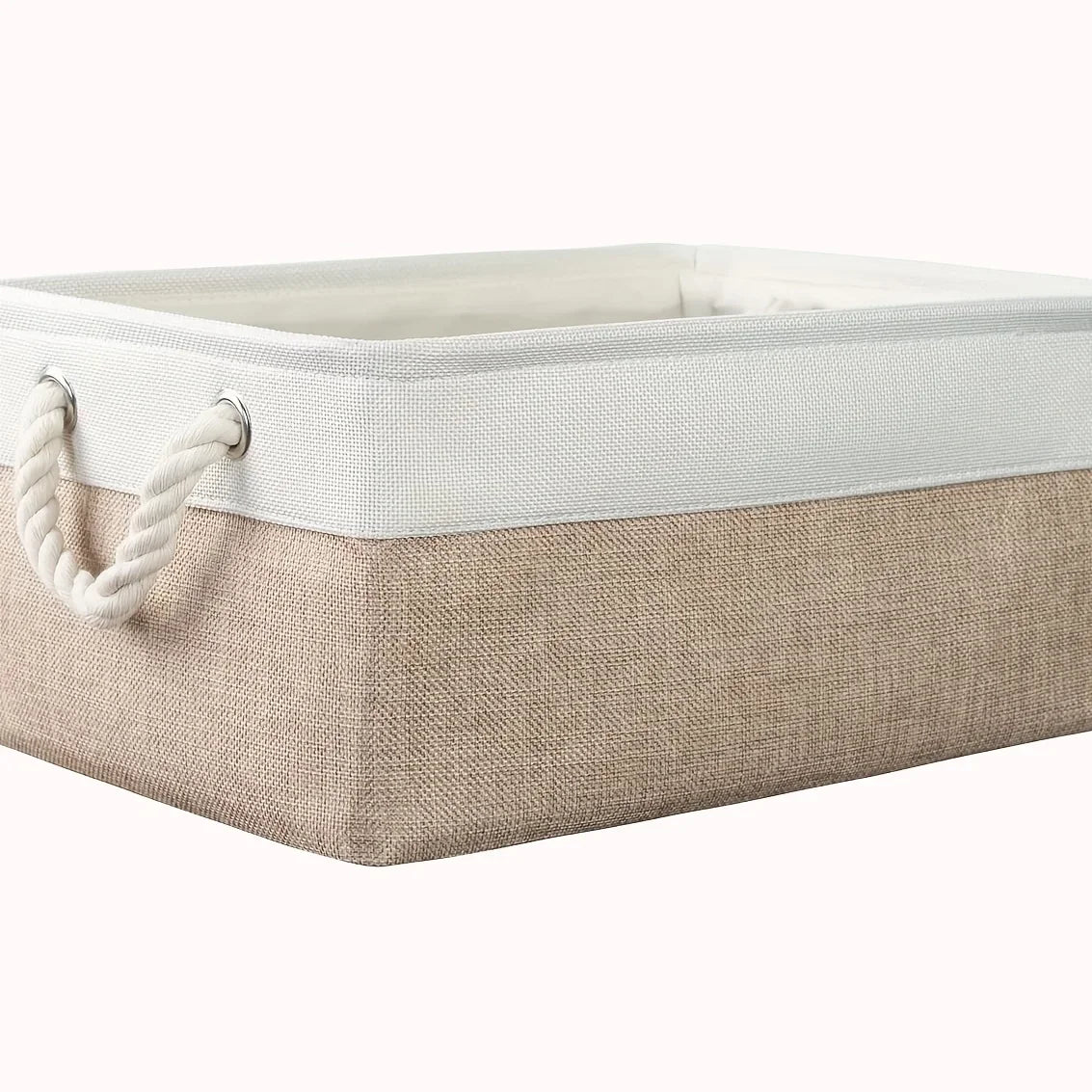 Cotton-Linen Wardrobe Storage Basket