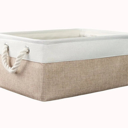 Cotton-Linen Wardrobe Storage Basket