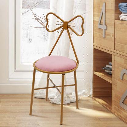 Butterfly-Back Velvet Vanity Chair
