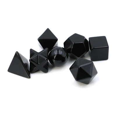 7-Piece Black Obsidian Geometry Set