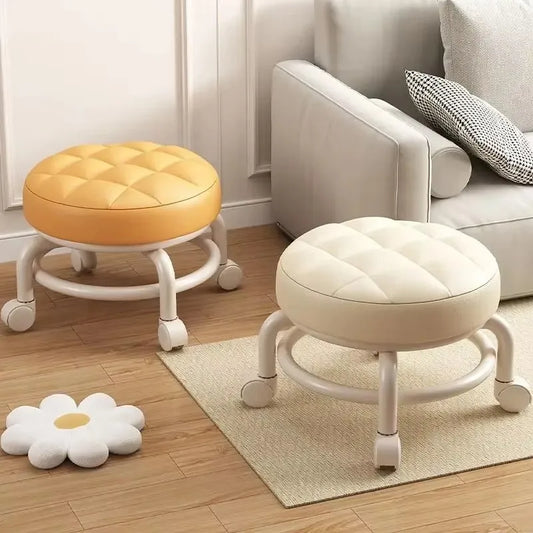 Round Wheeled Shoe-Changing Stool