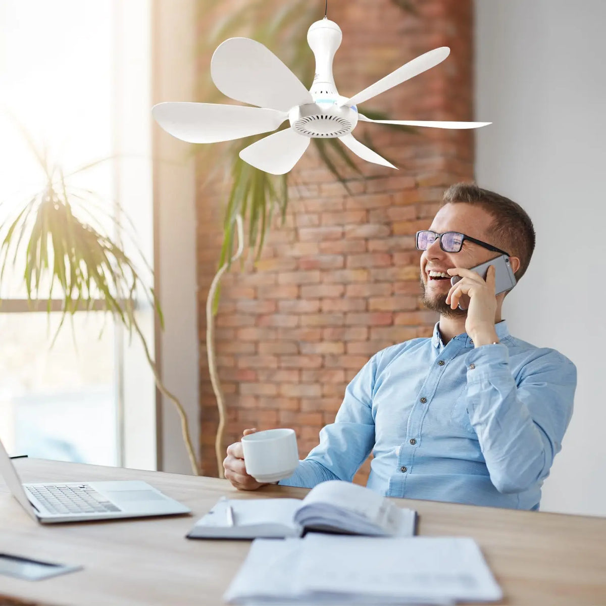Silent 6-Blade USB Hanging Fan