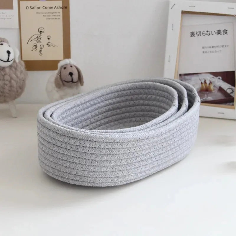 Handwoven Cotton Storage Basket