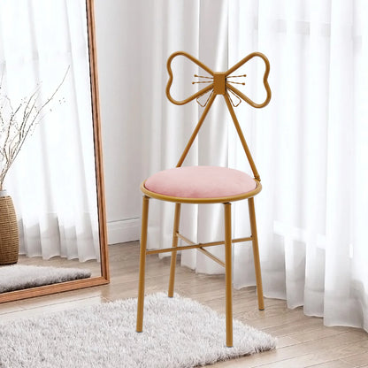 Butterfly-Back Velvet Vanity Chair