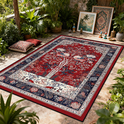 Bohemian Floral Washable Area Rug