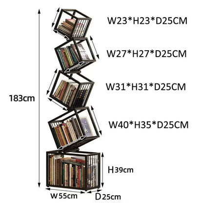 5-Tier Iron Display Bookcase
