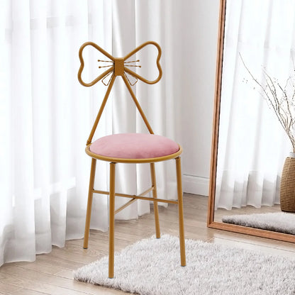 Butterfly-Back Velvet Vanity Chair