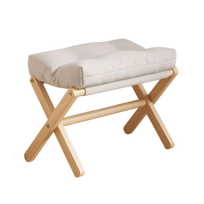 Solid Wood Folding Shoe-Changing Stool