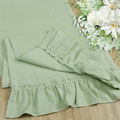 Cotton Ruffle Table Runner