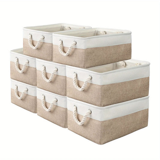 Cotton-Linen Wardrobe Storage Basket