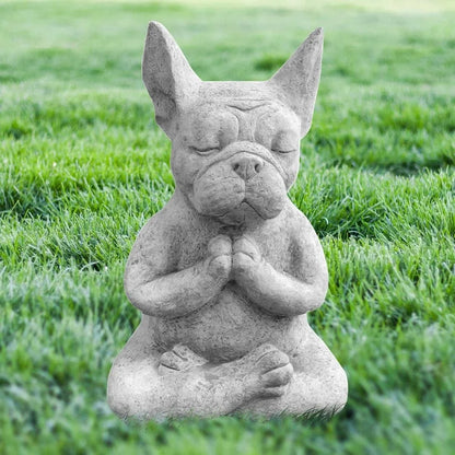 Meditating Dog Resin Statue