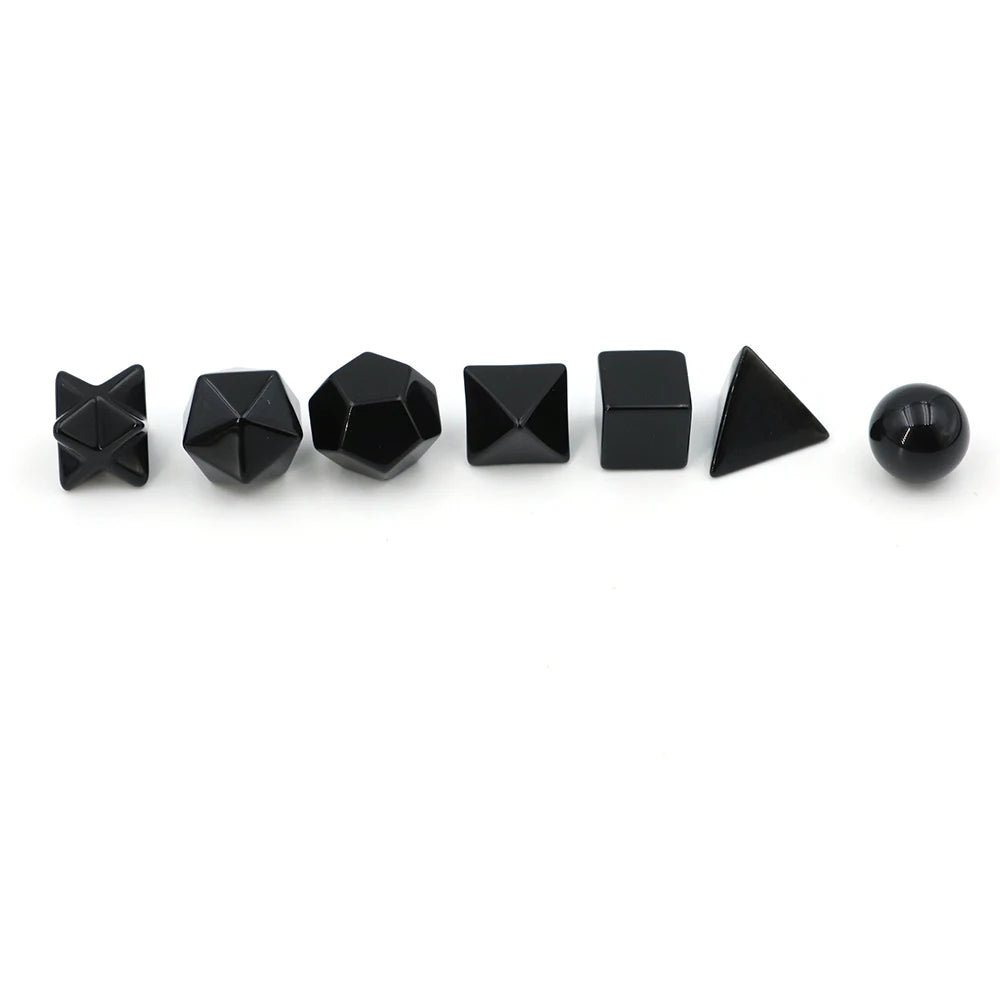 7-Piece Black Obsidian Geometry Set