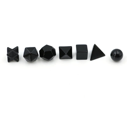 7-Piece Black Obsidian Geometry Set