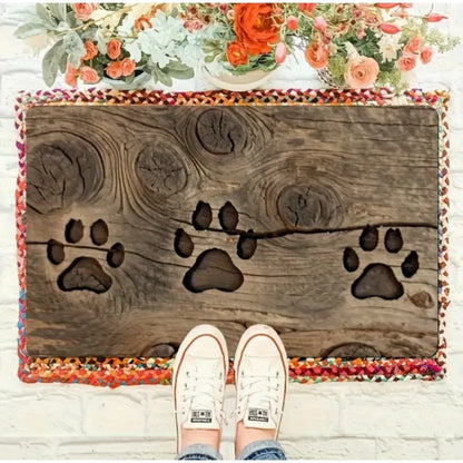 Dog Paw Print Entry Mat