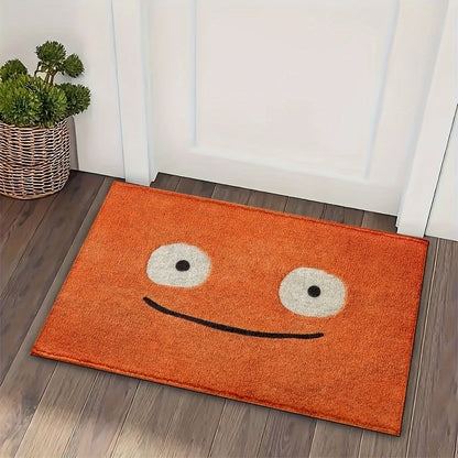 Cartoon Face Machine-Washable Entry Mat