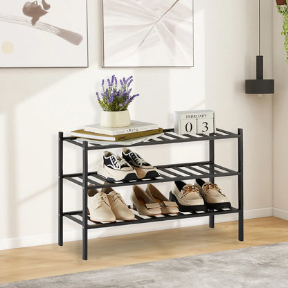 Stackable Bamboo Shoe Rack