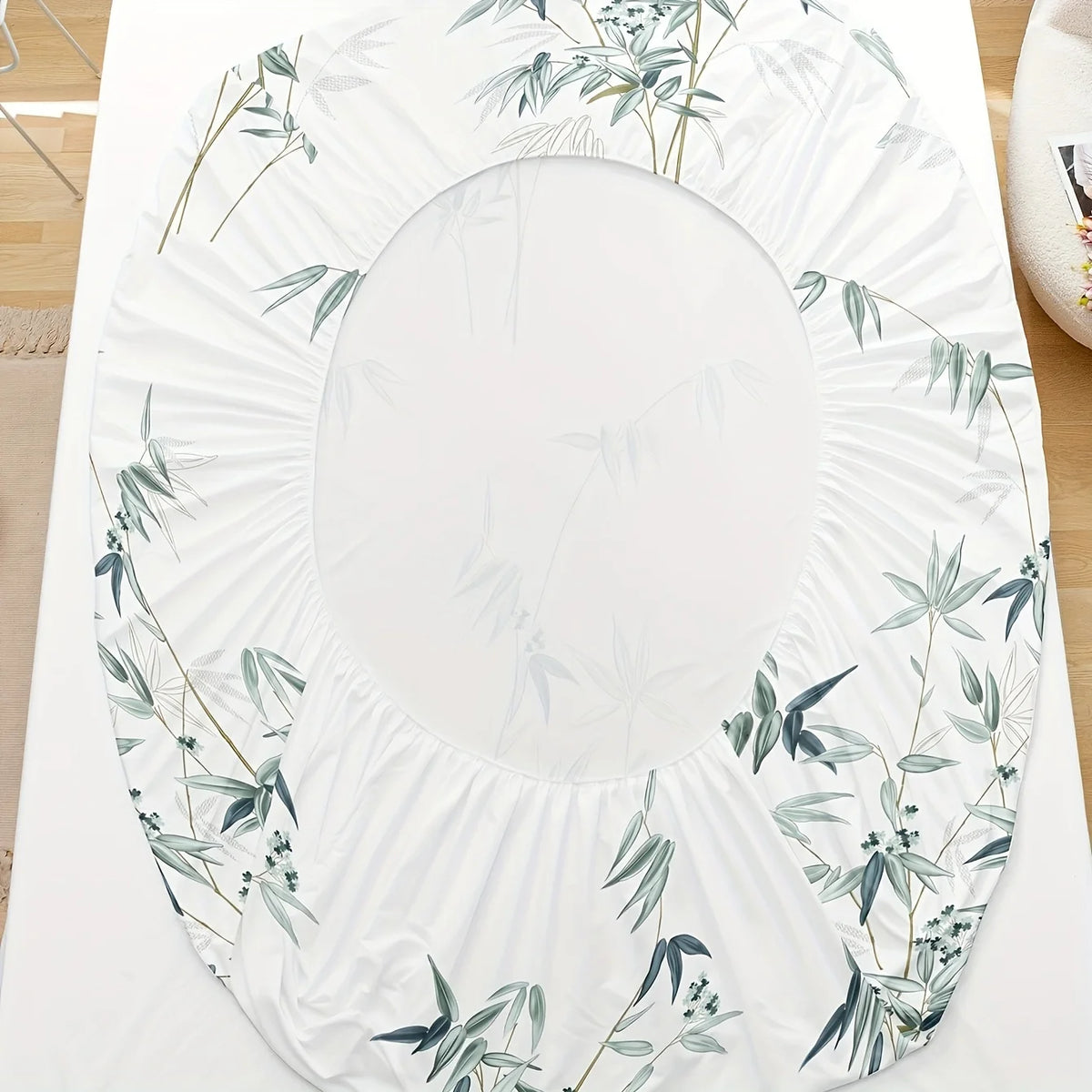 3-Piece Bamboo Leaf Fitted Sheet Set