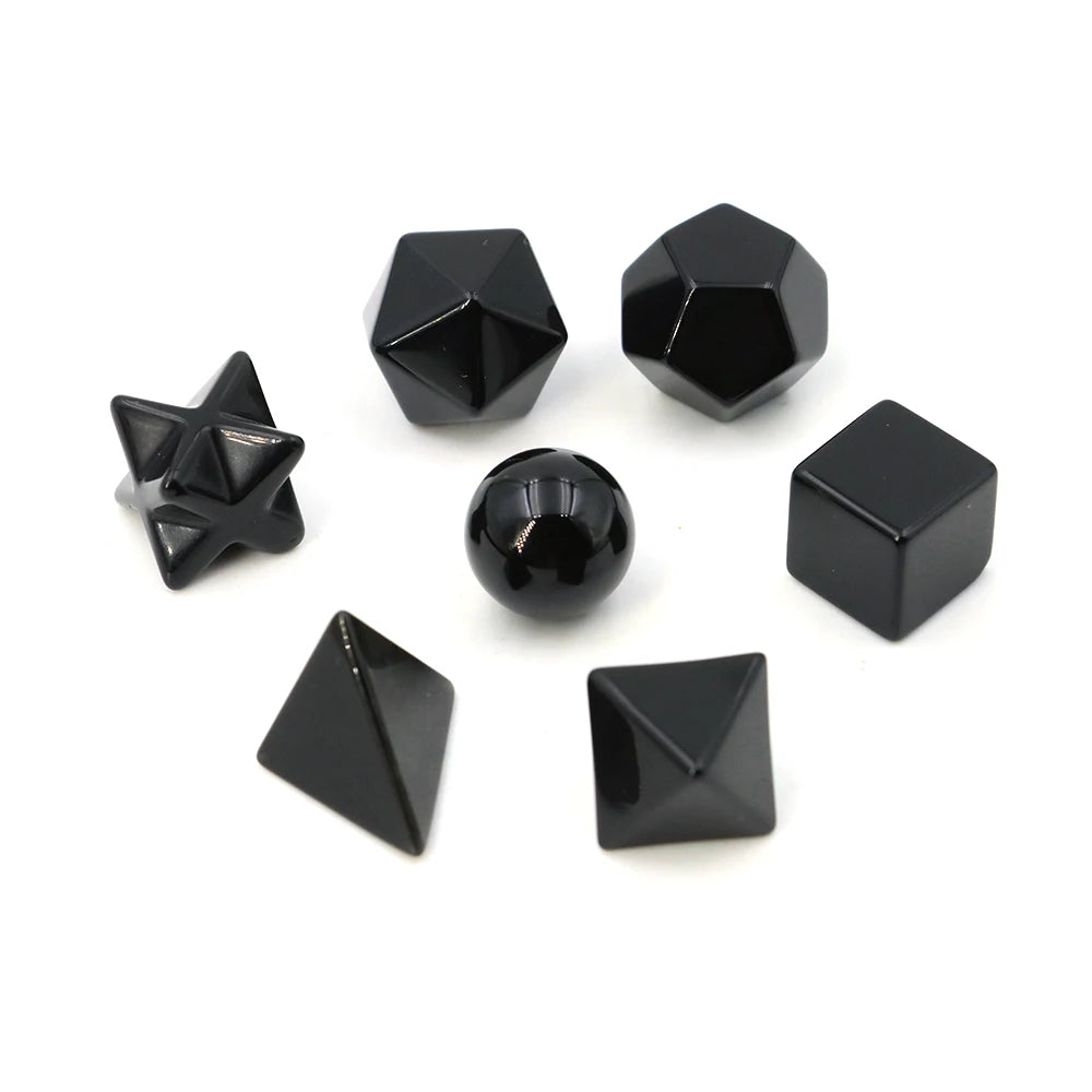 7-Piece Black Obsidian Geometry Set