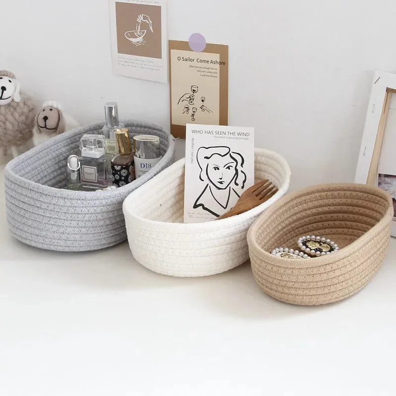 Handwoven Cotton Storage Basket