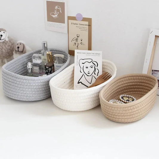 Handwoven Cotton Storage Basket