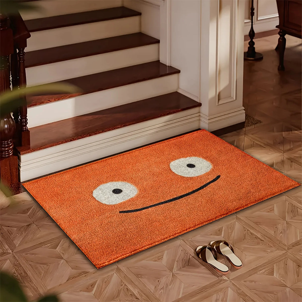Cartoon Face Machine-Washable Entry Mat