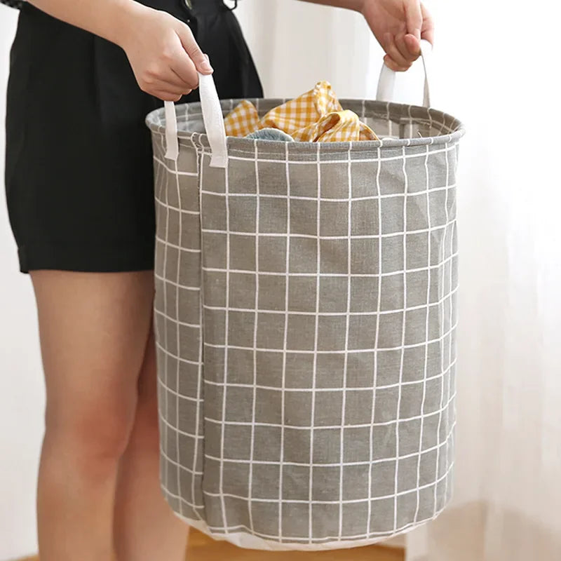 Foldable Cotton-Linen Laundry Hamper