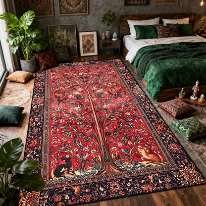 Bohemian Floral Washable Area Rug