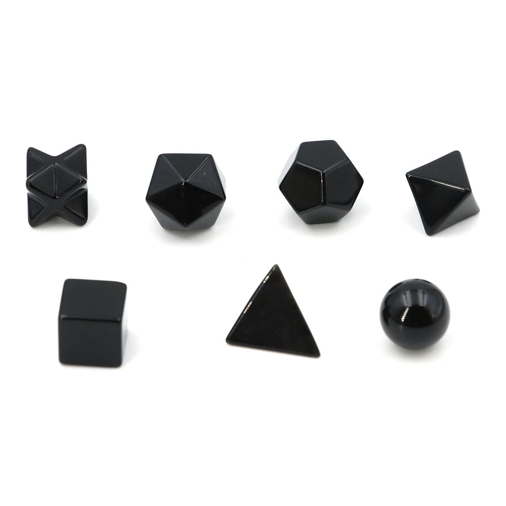7-Piece Black Obsidian Geometry Set