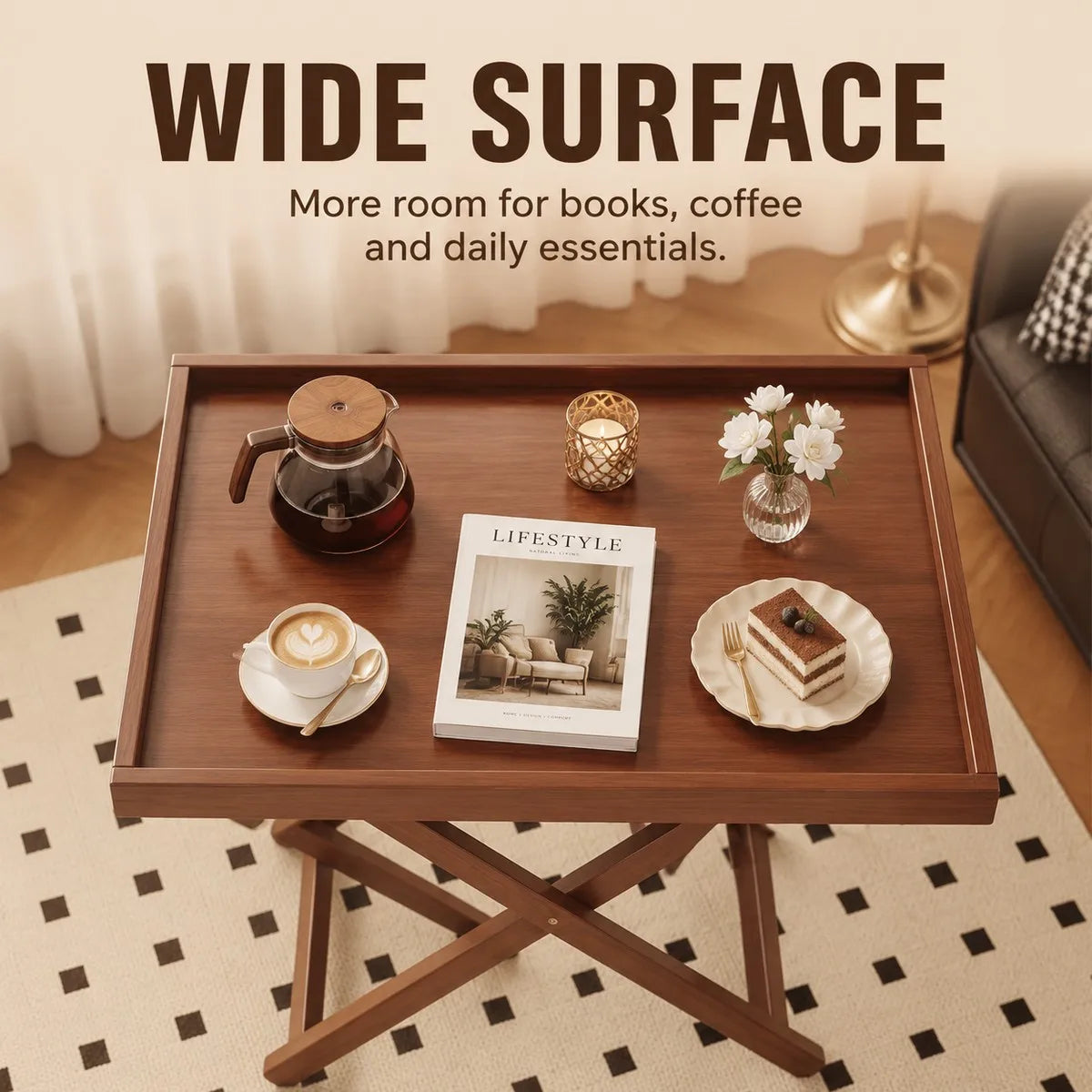 Compact Folding Side Table