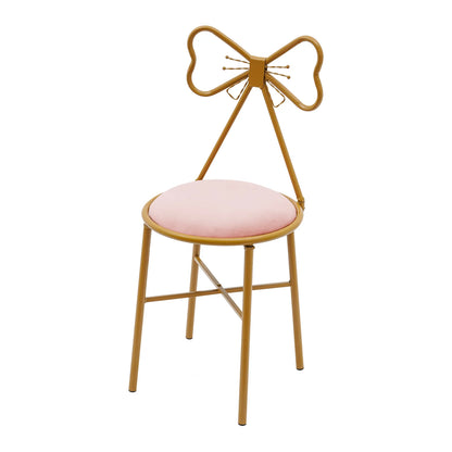 Butterfly-Back Velvet Vanity Chair