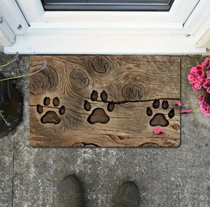 Dog Paw Print Entry Mat