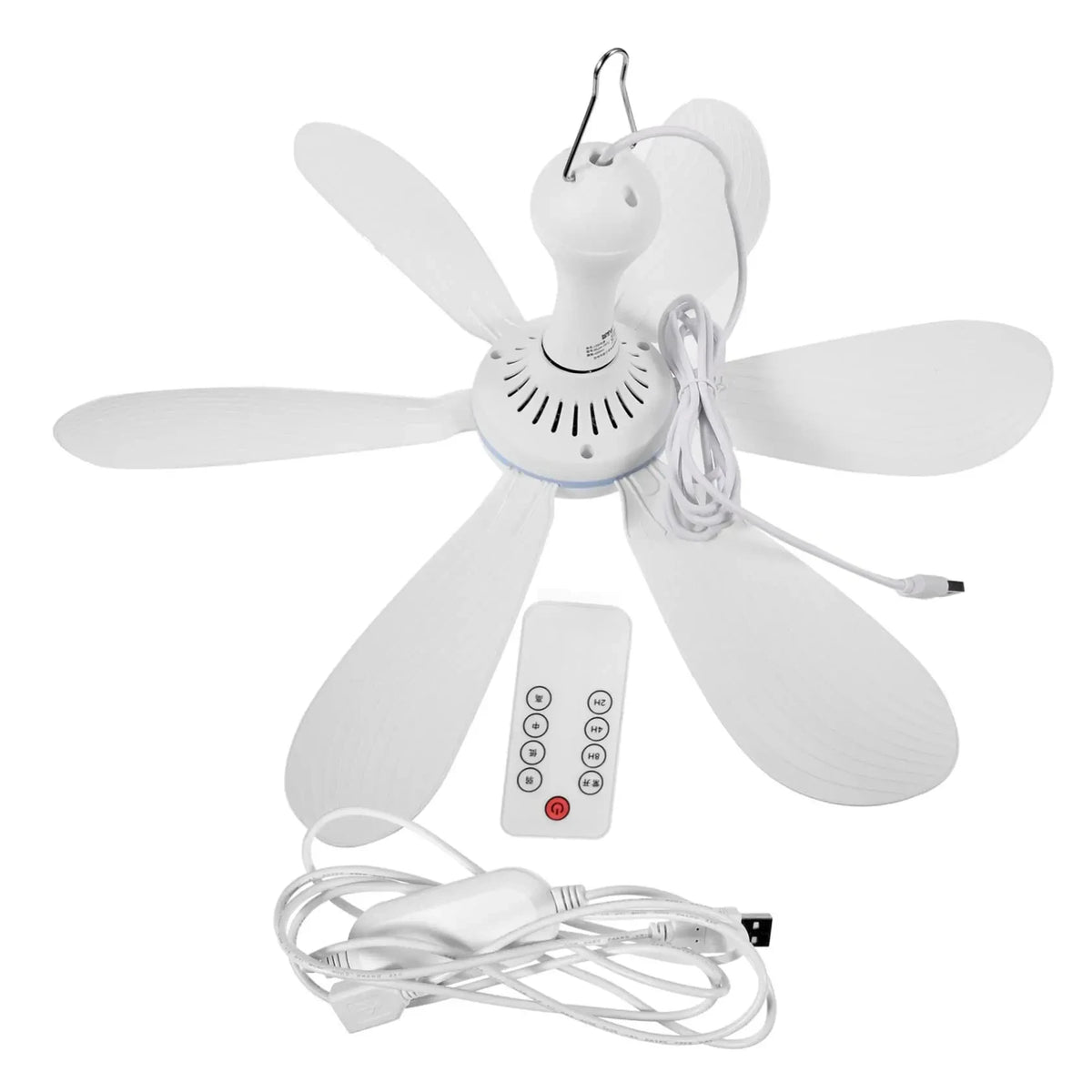 Silent 6-Blade USB Hanging Fan