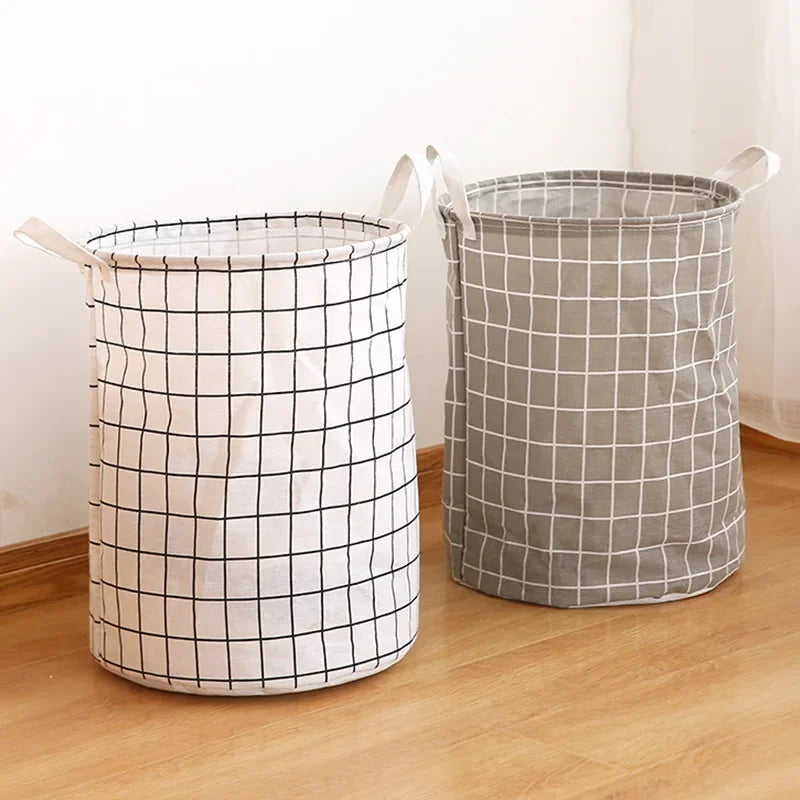 Foldable Cotton-Linen Laundry Hamper