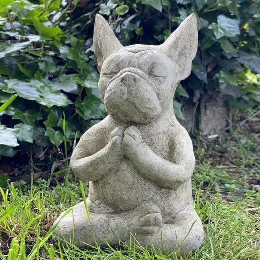 Meditating Dog Resin Statue