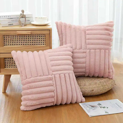Set of 2 Plush Throw Pillow Covers