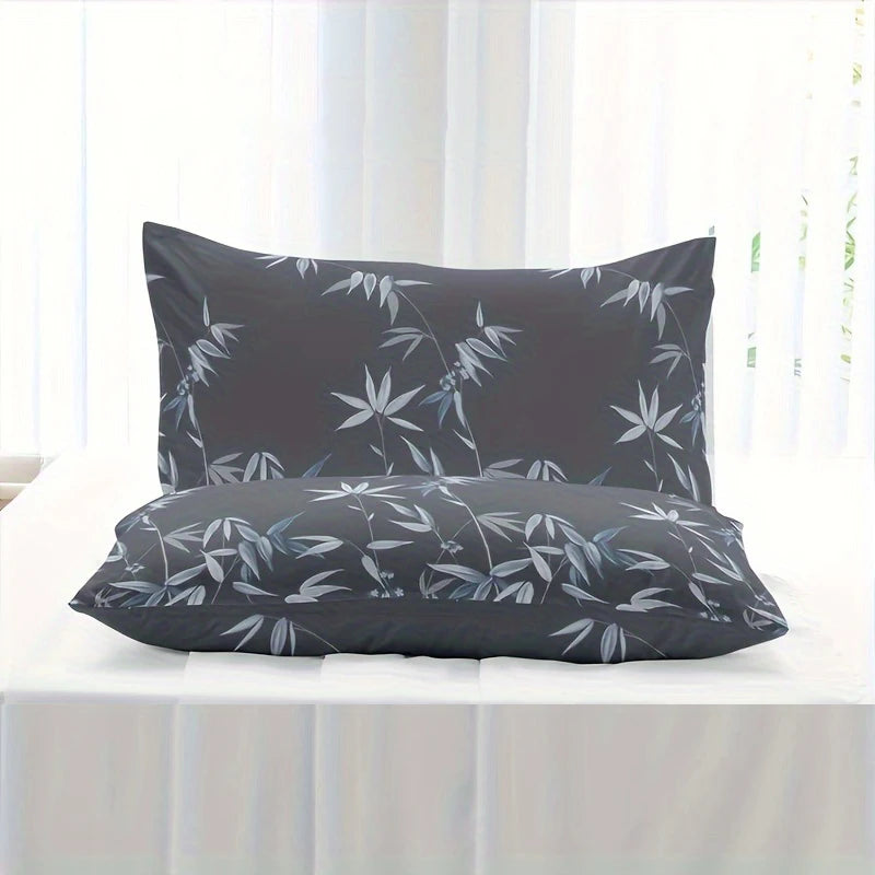 3-Piece Bamboo Leaf Fitted Sheet Set