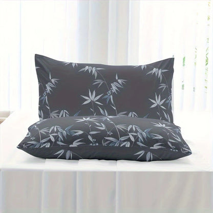 3-Piece Bamboo Leaf Fitted Sheet Set