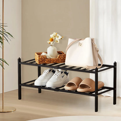 Stackable Bamboo Shoe Rack