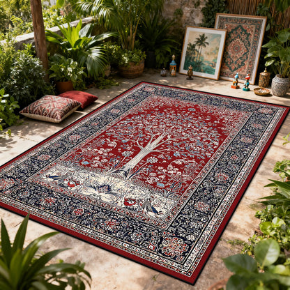 Bohemian Floral Washable Area Rug