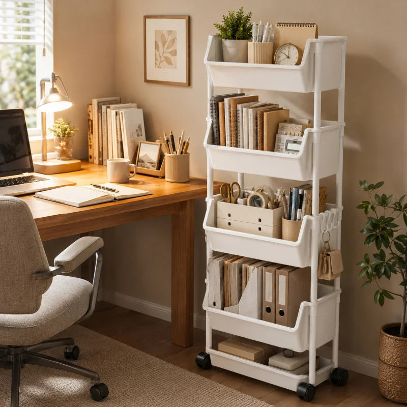 5-Tier Mobile Storage Trolley