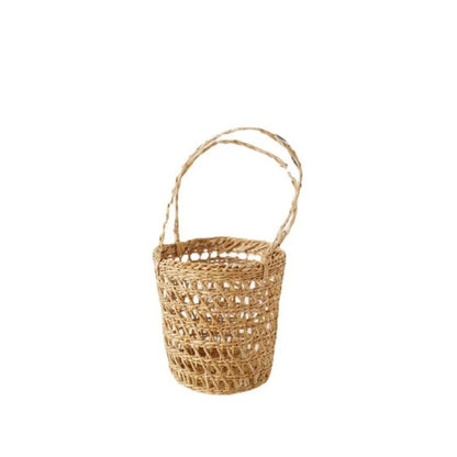 Handwoven Straw Storage Basket