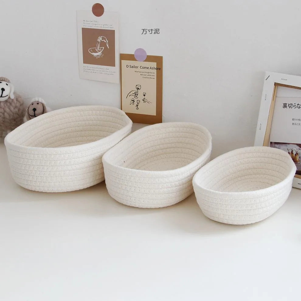 Handwoven Cotton Storage Basket