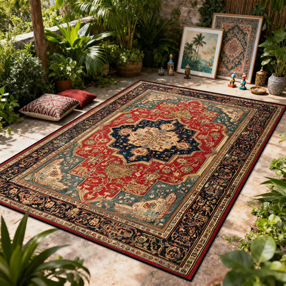 Bohemian Floral Washable Area Rug