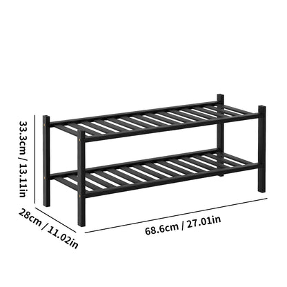 Stackable Bamboo Shoe Rack