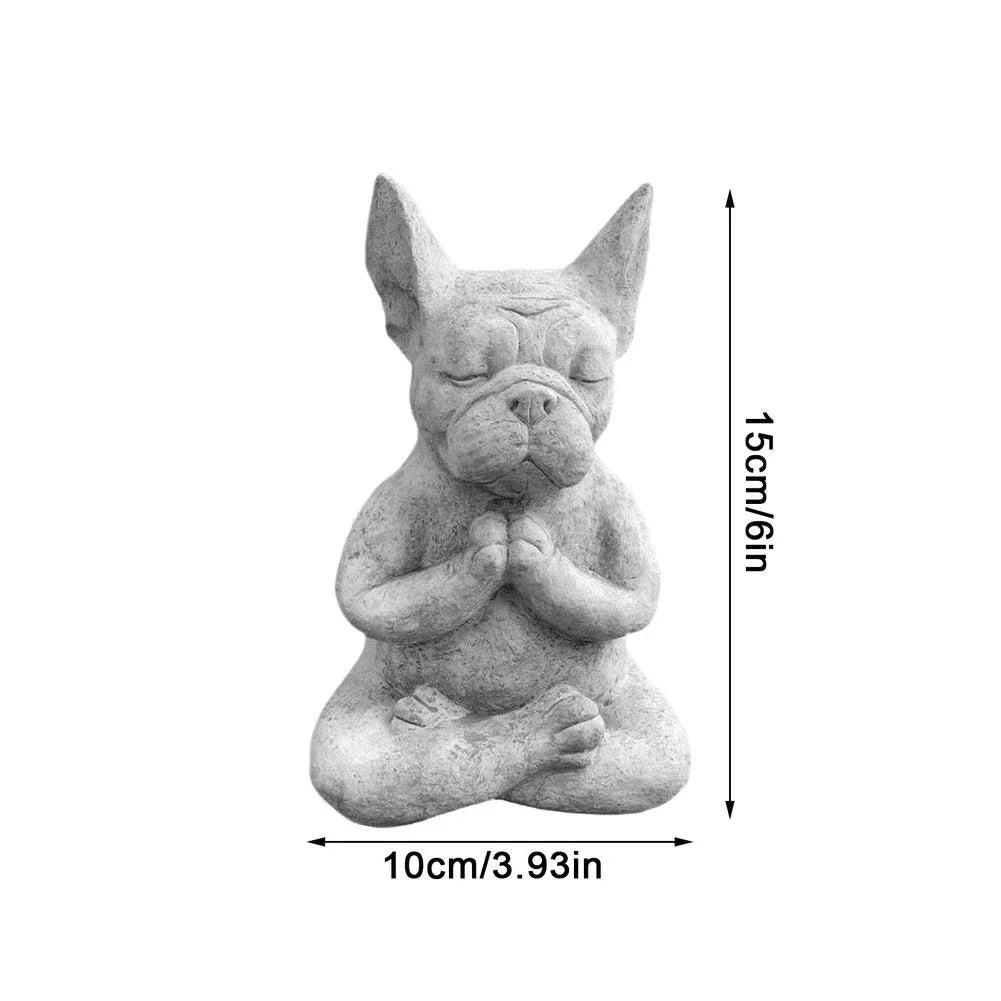 Meditating Dog Resin Statue
