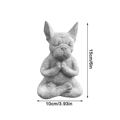 Meditating Dog Resin Statue