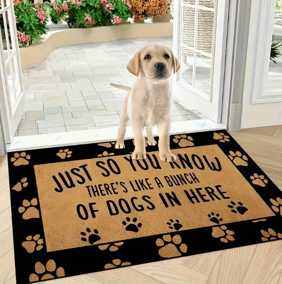 Dog Paw Print Entry Mat